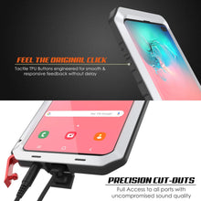 Charger l&#39;image dans la galerie, Galaxy S10+ Plus Metal Case, Heavy Duty Military Grade Rugged Armor Cover [White] (Color in image: Black)
