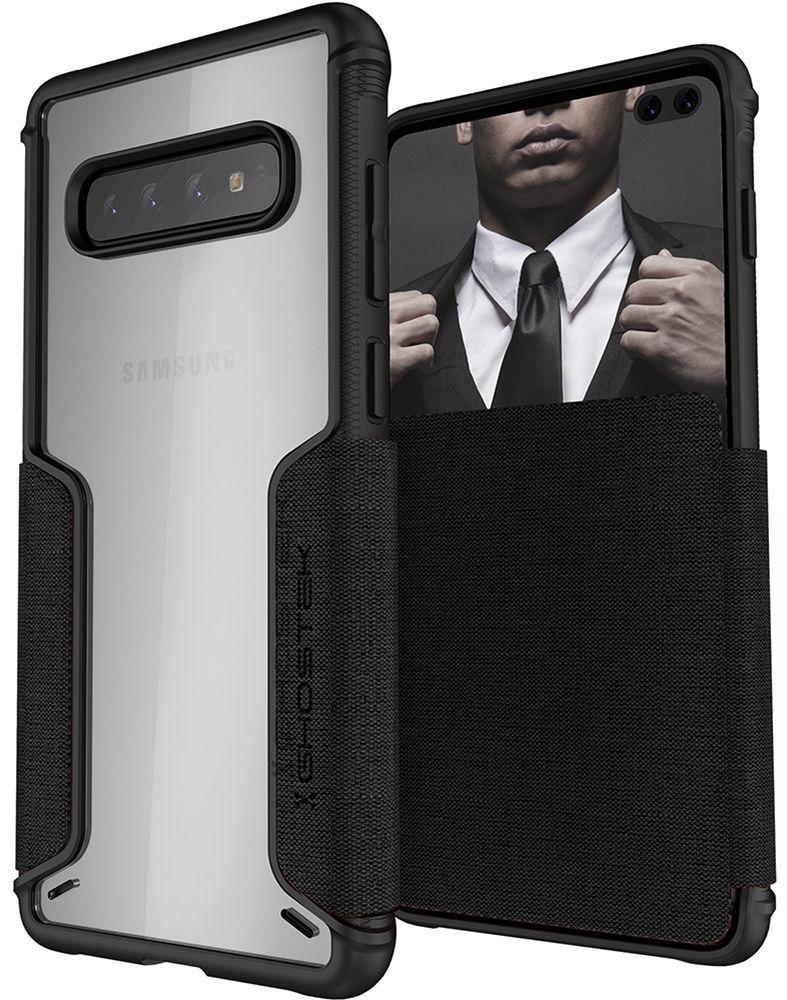 Galaxy S10+ Plus Wallet Case | Exec 3 Series [Black] (Color in image: Black)