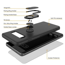 Charger l&#39;image dans la galerie, Galaxy S10+ Plus, Punkcase Magnetix Protective TPU Cover W/ Kickstand, Sceen Protector[Black] (Color in image: pink)
