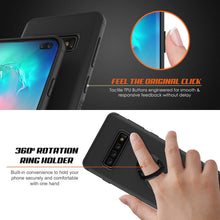 Charger l&#39;image dans la galerie, Galaxy S10+ Plus, Punkcase Magnetix Protective TPU Cover W/ Kickstand, Sceen Protector[Black] (Color in image: red)
