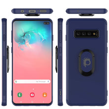 Charger l&#39;image dans la galerie, Galaxy S10+ Plus, Punkcase Magnetix Protective TPU Cover W/ Kickstand, Sceen Protector[Blue] 
