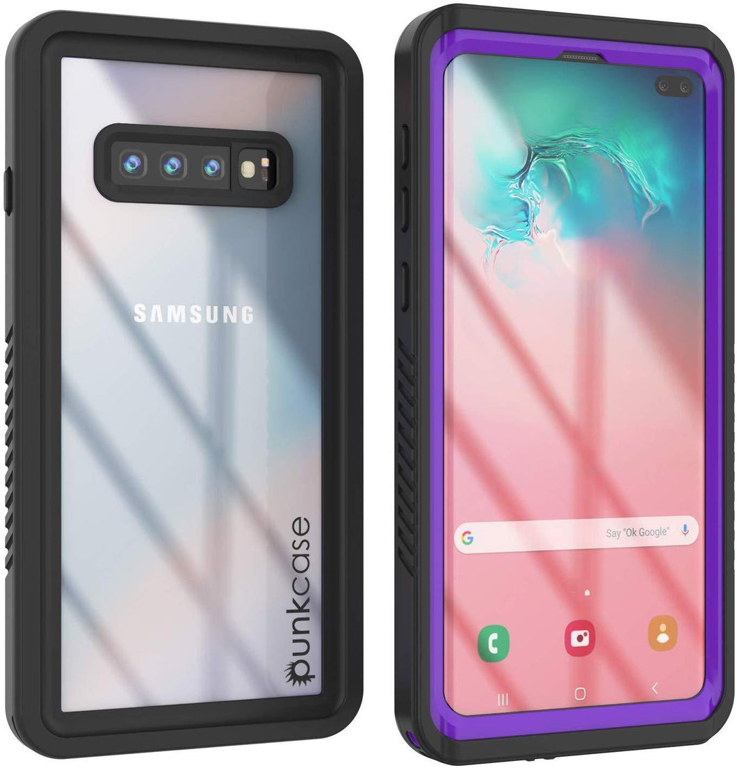 Galaxy S10e Water/Shockproof Slim Screen Protector Case [Purple] (Color in image: Purple)