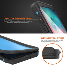 Charger l&#39;image dans la galerie, Galaxy S10+ Plus Waterproof Case PunkCase StudStar Light Blue Thin 6.6ft Underwater IP68 ShockProof (Color in image: black)
