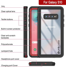 Charger l&#39;image dans la galerie, Galaxy S10+ Plus Water/Shock/Snowproof Slim Screen Protector Case [Red] (Color in image: Light blue)
