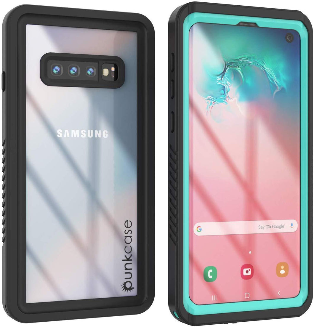 Galaxy S10+ Plus Water/Shock/Snowproof | Screen Protector Case [Teal] (Color in image: Teal)