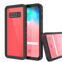 Charger l&#39;image dans la galerie, Galaxy S10 Waterproof Case PunkCase StudStar Red Thin 6.6ft Underwater IP68 Shock/Snow Proof (Color in image: red)

