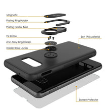 Charger l&#39;image dans la galerie, Galaxy S10e Case, Punkcase Magnetix Protective TPU Cover W/ Kickstand, Sceen Protector[Black] (Color in image: pink)
