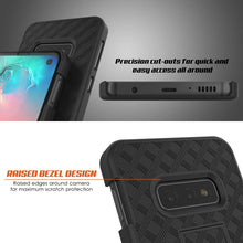 Charger l&#39;image dans la galerie, Punkcase Galaxy S10e Case With Screen Protector, Holster Belt Clip [Black] 

