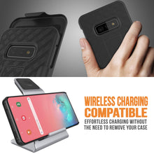 Charger l&#39;image dans la galerie, Punkcase Galaxy S10e Case With Screen Protector, Holster Belt Clip [Black] 
