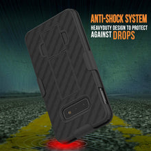 Charger l&#39;image dans la galerie, Punkcase Galaxy S10e Case With Screen Protector, Holster Belt Clip [Black] 

