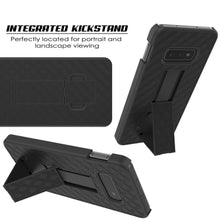 Charger l&#39;image dans la galerie, Punkcase Galaxy S10e Case With Screen Protector, Holster Belt Clip [Black] 
