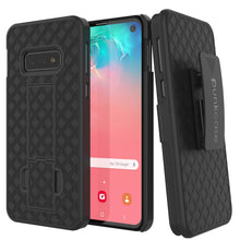 Charger l&#39;image dans la galerie, Punkcase Galaxy S10e Case With Screen Protector, Holster Belt Clip [Black] (Color in image: Black)
