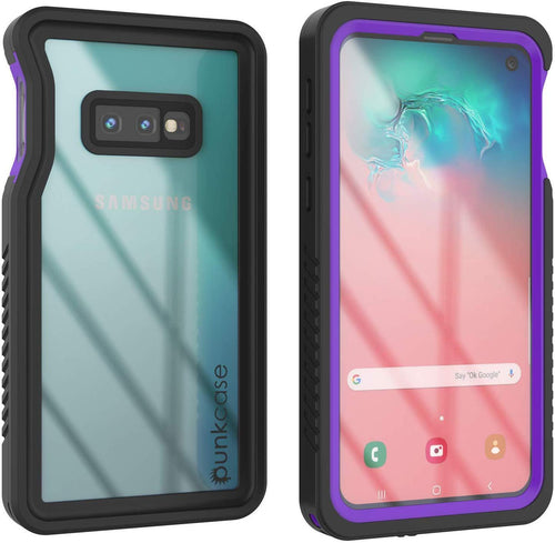 Galaxy S10 Water/Shockproof Slim Screen Protector Case [Purple] (Color in image: Purple)