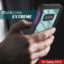 Charger l&#39;image dans la galerie, Galaxy S10 Water/Shockproof Slim Screen Protector Case [Purple] (Color in image: Black)
