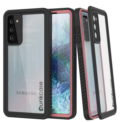 Galaxy S20 FE Water/Shock/Snowproof [Extreme Series] Slim Screen Protector Case [Pink] (Color in image: Pink)