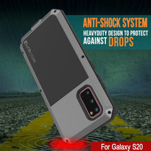 Load image into Gallery viewer, Galaxy s20 Metal Case, Heavy Duty Military Grade Rugged Armor Cover [Silver] (Color in image: Black)

