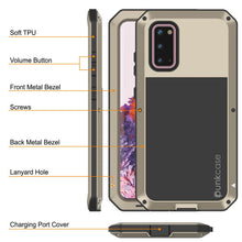 Load image into Gallery viewer, Galaxy s20 Metal Case, Heavy Duty Military Grade Rugged Armor Cover [Gold] (Color in image: Red)
