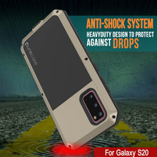 Load image into Gallery viewer, Galaxy s20 Metal Case, Heavy Duty Military Grade Rugged Armor Cover [Gold] (Color in image: Black)
