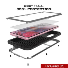 Load image into Gallery viewer, Galaxy s20 Metal Case, Heavy Duty Military Grade Rugged Armor Cover [Silver] (Color in image: Neon)
