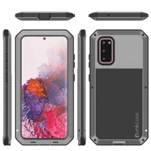 Load image into Gallery viewer, Galaxy s20 Metal Case, Heavy Duty Military Grade Rugged Armor Cover [Silver] 
