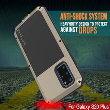 Charger l&#39;image dans la galerie, Galaxy s20+ Plus Metal Case, Heavy Duty Military Grade Rugged Armor Cover [Gold] (Color in image: Black)

