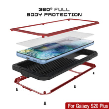 Charger l&#39;image dans la galerie, Galaxy s20+ Plus Metal Case, Heavy Duty Military Grade Rugged Armor Cover [Red] (Color in image: White)
