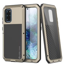 Charger l&#39;image dans la galerie, Galaxy s20+ Plus Metal Case, Heavy Duty Military Grade Rugged Armor Cover [Gold] (Color in image: Gold)
