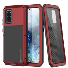 Charger l&#39;image dans la galerie, Galaxy s20+ Plus Metal Case, Heavy Duty Military Grade Rugged Armor Cover [Red] (Color in image: Red)
