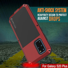 Charger l&#39;image dans la galerie, Galaxy s20+ Plus Metal Case, Heavy Duty Military Grade Rugged Armor Cover [Red] (Color in image: Black)
