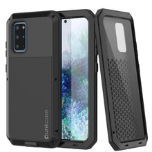 Charger l&#39;image dans la galerie, Galaxy s20+ Plus Metal Case, Heavy Duty Military Grade Rugged Armor Cover [Black] (Color in image: Black)
