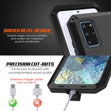 Charger l&#39;image dans la galerie, Galaxy s20+ Plus Metal Case, Heavy Duty Military Grade Rugged Armor Cover [Black] (Color in image: Silver)
