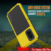 Charger l&#39;image dans la galerie, Galaxy s20+ Plus Metal Case, Heavy Duty Military Grade Rugged Armor Cover [Neon] (Color in image: Black)
