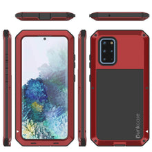 Charger l&#39;image dans la galerie, Galaxy s20+ Plus Metal Case, Heavy Duty Military Grade Rugged Armor Cover [Red] 
