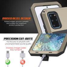Charger l&#39;image dans la galerie, Galaxy s20+ Plus Metal Case, Heavy Duty Military Grade Rugged Armor Cover [Gold] (Color in image: Silver)
