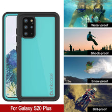 Load image into Gallery viewer, Galaxy S20+ Plus Waterproof Case PunkCase StudStar Teal Thin 6.6ft Underwater IP68 Shock/Snow Proof (Color in image: light green)
