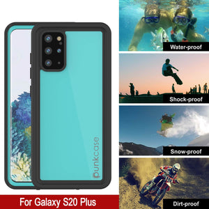 Galaxy S20+ Plus Waterproof Case PunkCase StudStar Teal Thin 6.6ft Underwater IP68 Shock/Snow Proof (Color in image: light green)