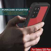 Load image into Gallery viewer, Galaxy S20+ Plus Waterproof Case PunkCase StudStar Red Thin 6.6ft Underwater IP68 Shock/Snow Proof (Color in image: white)
