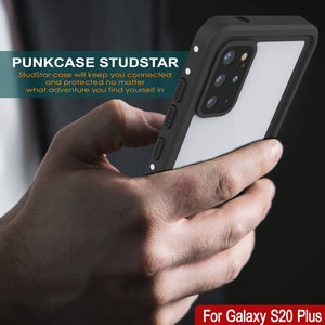 Galaxy S20+ Plus Waterproof Case, Punkcase StudStar White Thin 6.6ft Underwater IP68 Shock/Snow Proof (Color in image: black)
