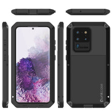 Charger l'image dans la galerie, Galaxy S20 Ultra Metal Case, Heavy Duty Military Grade Rugged Armor Cover [Black] 
