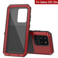 Charger l'image dans la galerie, Galaxy S20 Ultra Metal Case, Heavy Duty Military Grade Rugged Armor Cover [Red] 
