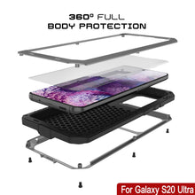 Charger l'image dans la galerie, Galaxy S20 Ultra Metal Case, Heavy Duty Military Grade Rugged Armor Cover [Silver] (Color in image: White)
