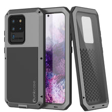 Charger l'image dans la galerie, Galaxy S20 Ultra Metal Case, Heavy Duty Military Grade Rugged Armor Cover [Silver] (Color in image: Silver)
