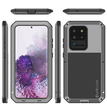 Charger l'image dans la galerie, Galaxy S20 Ultra Metal Case, Heavy Duty Military Grade Rugged Armor Cover [Silver] 
