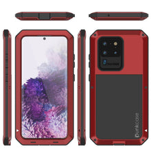 Charger l'image dans la galerie, Galaxy S20 Ultra Metal Case, Heavy Duty Military Grade Rugged Armor Cover [Red] 
