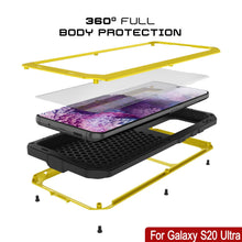Charger l'image dans la galerie, Galaxy S20 Ultra Metal Case, Heavy Duty Military Grade Rugged Armor Cover [White] (Color in image: Gold)
