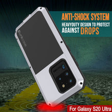 Charger l'image dans la galerie, Galaxy S20 Ultra Metal Case, Heavy Duty Military Grade Rugged Armor Cover [White] (Color in image: Black)
