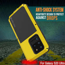 Charger l'image dans la galerie, Galaxy S20 Ultra Metal Case, Heavy Duty Military Grade Rugged Armor Cover [Neon] (Color in image: Black)
