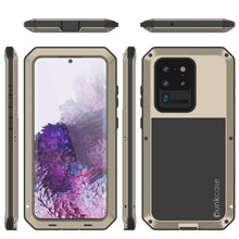 Load image into Gallery viewer, Galaxy S20 Ultra Metal Case, Heavy Duty Military Grade Rugged Armor Cover [Gold] 
