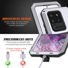 Charger l'image dans la galerie, Galaxy S20 Ultra Metal Case, Heavy Duty Military Grade Rugged Armor Cover [White] (Color in image: Silver)
