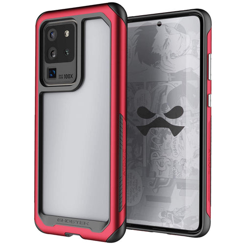 Galaxy S20 Ultra Military Grade Aluminum Case | Atomic Slim Series [Red] (Color in image: Red)